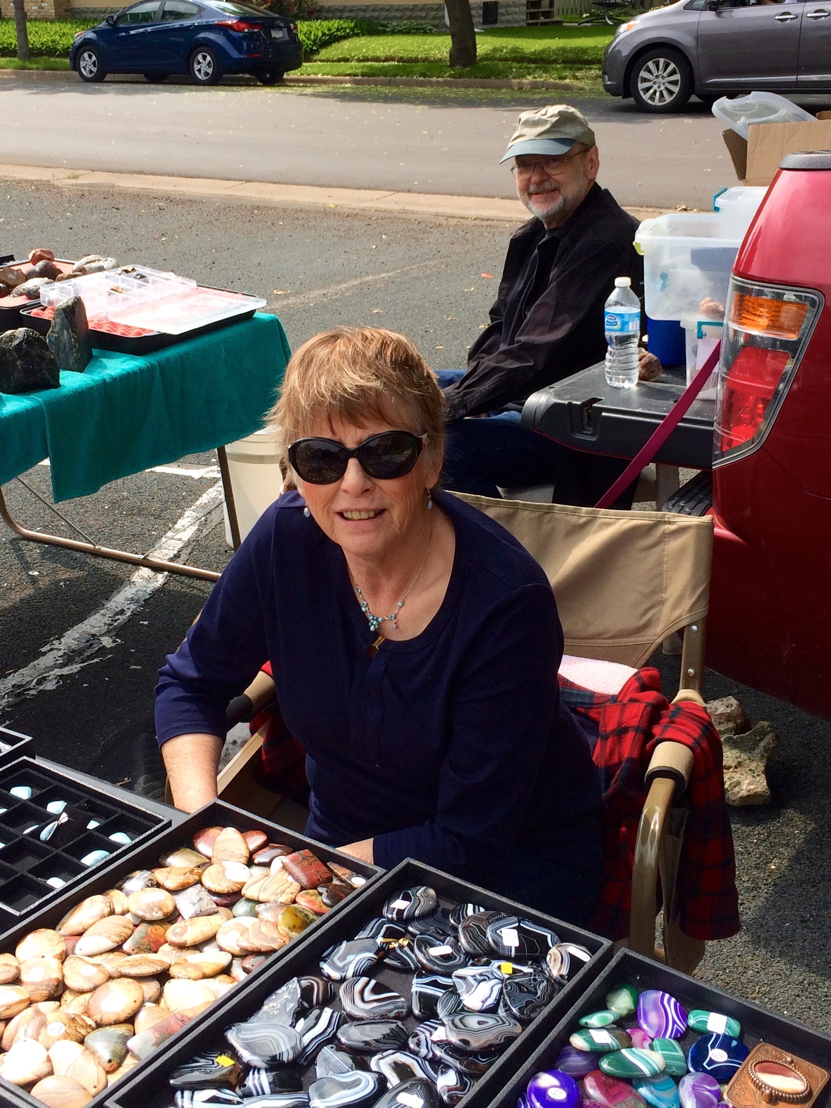 Douglas and Barb Baran of Barb's Buddies at the Osseo Rock Swap